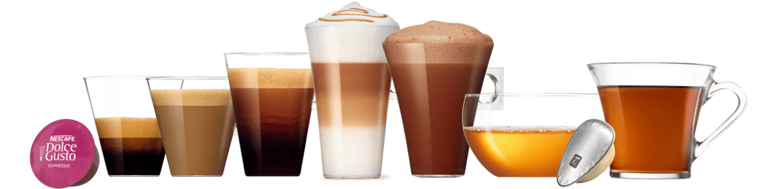 Kapseln für Kaffeemaschinen | NESCAFÉ® Dolce Gusto® header image