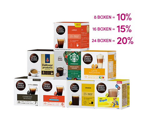 Top-Angebot: Bis zu 20 % Rabatt | NESCAFÉ® Dolce Gusto®  header image