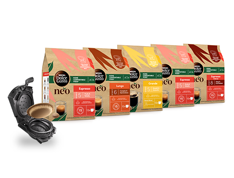 5 Boîtes de pods NEO  avec NEO Start adaptateur offert I NESCAFÉ® Dolce Gusto® header image