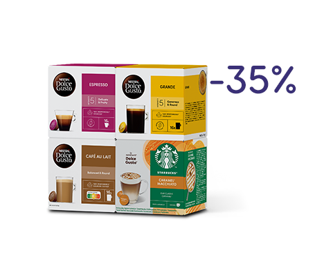 35% sur toutes les capsules de café | NESCAFÉ® Dolce Gusto® header image