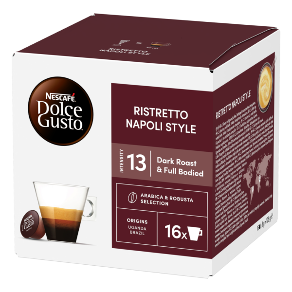 Espresso Ristretto Napoli Style 16 Kapseln | NESCAFÉ® Dolce Gusto®