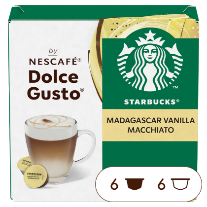 STARBUCKS® MADAGASCAR VANILLA MACCHIATO 12 KAPSELN Box - Vorderseite - NESCAFÉ® Dolce Gusto®