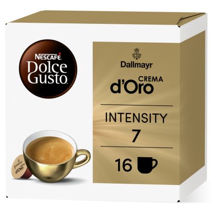 DALLMAYR CREMA D'ORO 16 KAPSELN Box - Vorderseite - NESCAFÉ® Dolce Gusto®