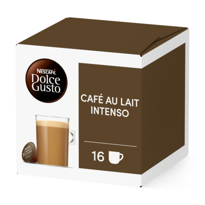 Boîte de 16 capsules CAFÉ AU LAIT INTENSO 16 CAPSULES NESCAFÉ® Dolce Gusto®