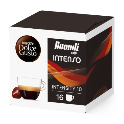 BUONDI INTENSO 16 KAPSELN Box - Vorderseite - NESCAFÉ® Dolce Gusto®