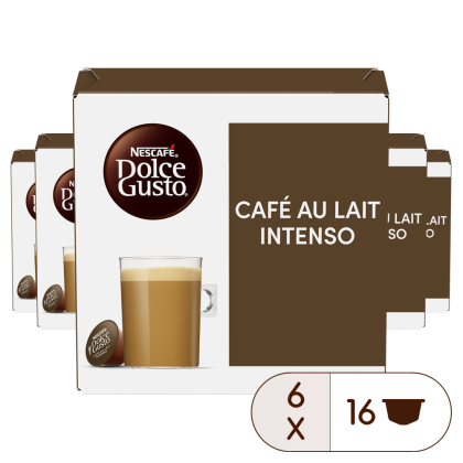 Boîte de 96 capsules CAFÉ AU LAIT INTENSO PACK AVANTAGE 96 CAPSULES NESCAFÉ® Dolce Gusto®