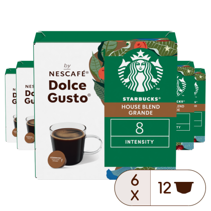 STARBUCKS® HOUSE BLEND VORTEILSPACK 72 KAPSELN Box - Vorderseite - NESCAFÉ® Dolce Gusto®