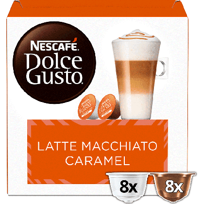 Frontansicht Caramel Latte Macchiato Kapselbox