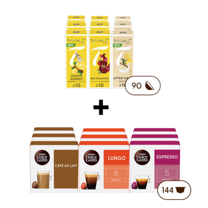 MEGA VORTEILSPACK 234 KAFFEE- & TEEKAPSELN MIT INFUSER