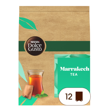 front view of the neo marrakech tea with a sachet