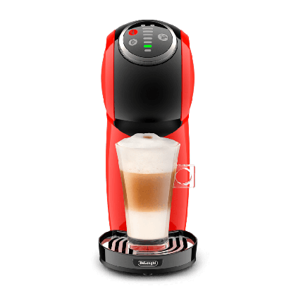 GENIO S PLUS AUTOMATIQUE ROUGE DE DE’LONGHI vue de face