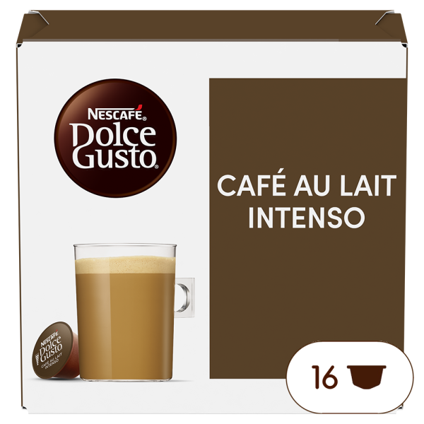 Boîte de 16 capsules CAFÉ AU LAIT INTENSO 16 CAPSULES NESCAFÉ® Dolce Gusto®