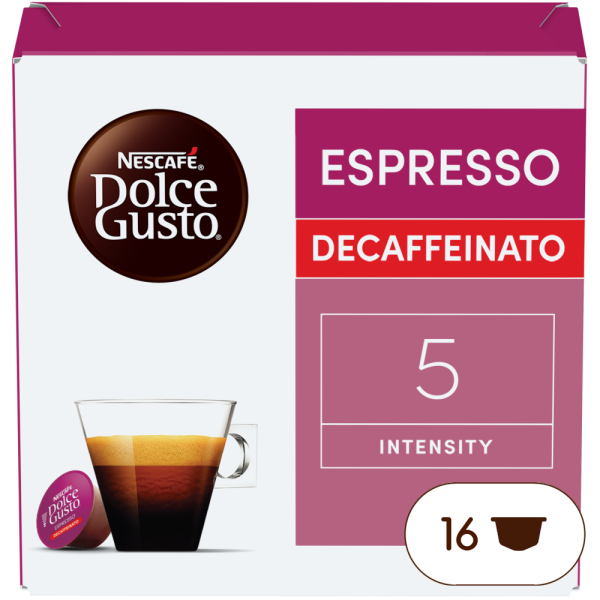Boîte de 16 capsules ESPRESSO DECAFFEINATO 16 CAPSULES NESCAFÉ® Dolce Gusto®