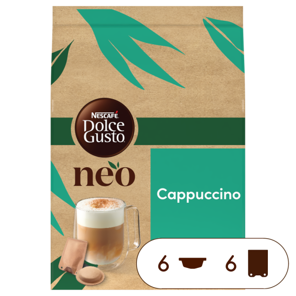 Boîte de 12 capsules NEO Cappuccino 6 Pods & 6 Sachets NESCAFÉ® Dolce Gusto®