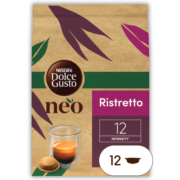 front view of the neo ristretto with a pod