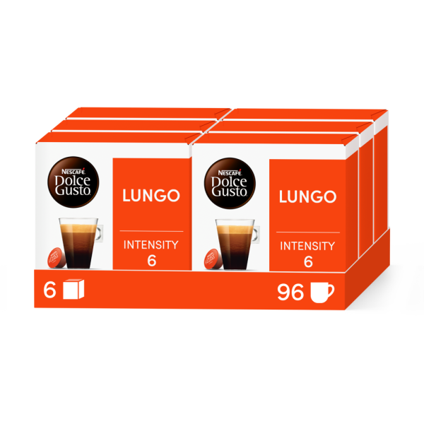 LUNGO VORTEILSPACK 96 KAPSELN Box - Vorderseite - NESCAFÉ® Dolce Gusto®
