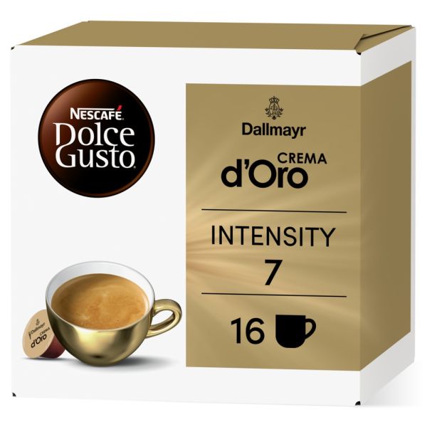 DALLMAYR CREMA D'ORO 16 KAPSELN Box - Vorderseite - NESCAFÉ® Dolce Gusto®