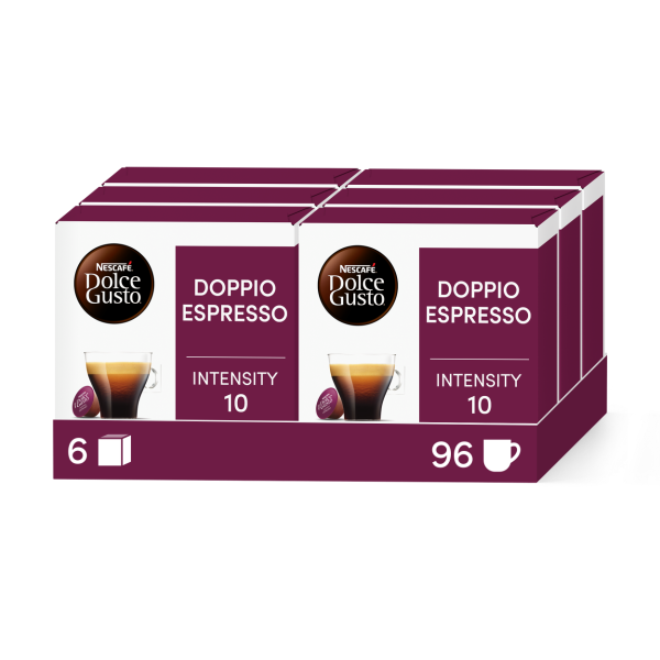 DOPPIO ESPRESSO VORTEILSPACK 96 KAPSELN Box - Vorderseite - NESCAFÉ® Dolce Gusto®