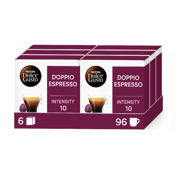 DOPPIO ESPRESSO VORTEILSPACK 96 KAPSELN Box - Vorderseite - NESCAFÉ® Dolce Gusto®