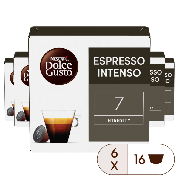 ESPRESSO INTENSO VORTEILSPACK 96 KAPSELN Box - Vorderseite - NESCAFÉ® Dolce Gusto®