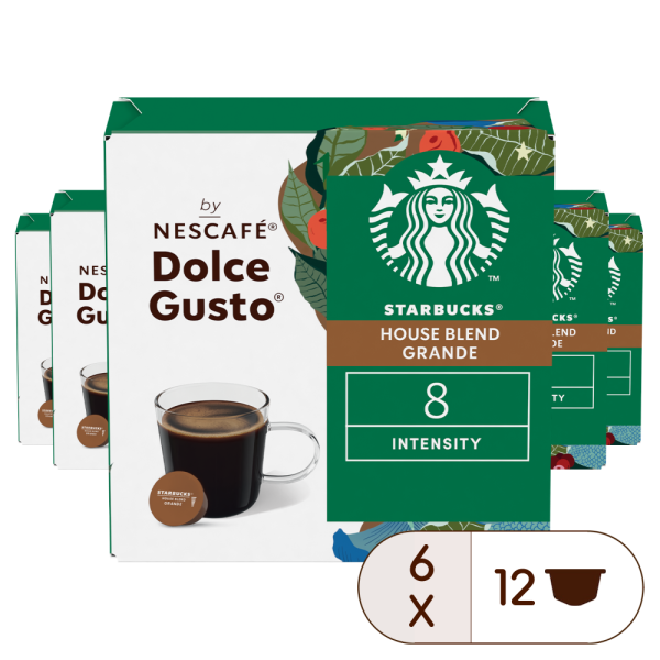 STARBUCKS® HOUSE BLEND VORTEILSPACK 72 KAPSELN Box - Vorderseite - NESCAFÉ® Dolce Gusto®