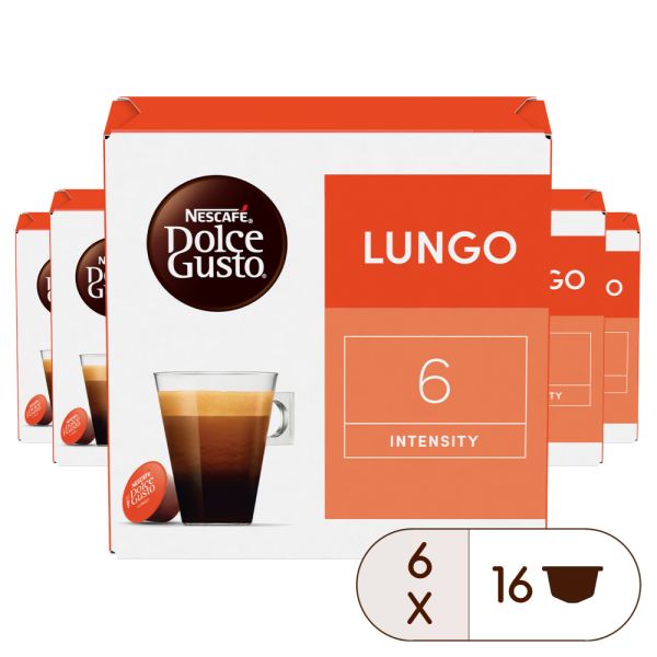 LUNGO VORTEILSPACK 96 KAPSELN Box - Vorderseite - NESCAFÉ® Dolce Gusto®