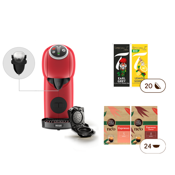 Genio S Plus Rot + 1 NEO Start + SPECIAL.T® Infuser + 4 Boxen