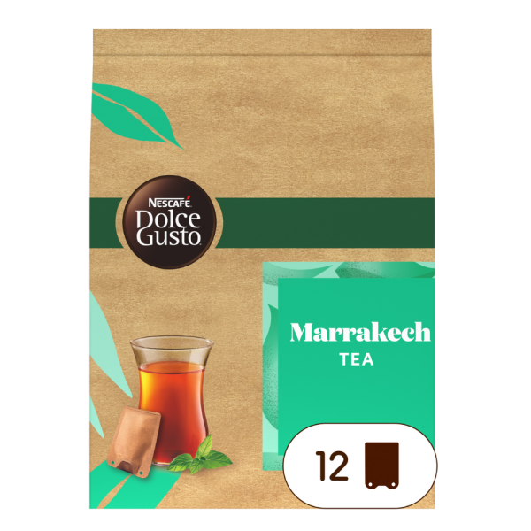 front view of the neo marrakech tea with a sachet