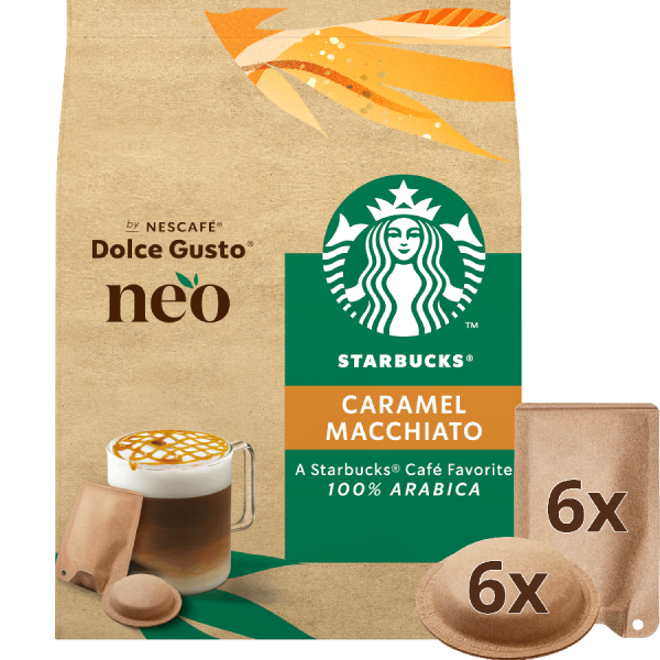 NEO STARBUCKS® CARAMEL MACCHIATO 6 PODS & 6 SACHETS