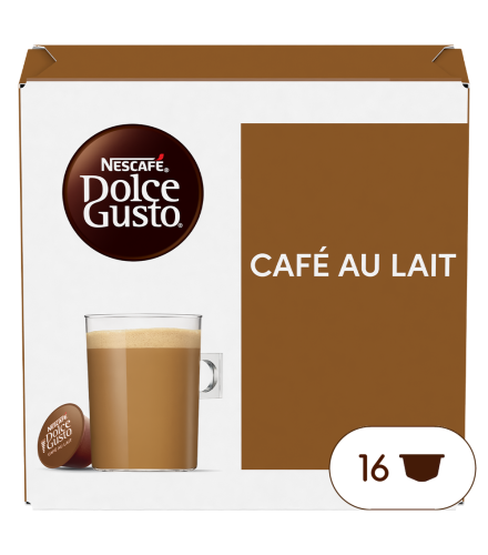 Boîte de 16 capsules CAFÉ AU LAIT 16 CAPSULES NESCAFÉ® Dolce Gusto®
