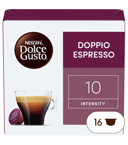 DOPPIO ESPRESSO 16 KAPSELN Box - Vorderseite - NESCAFÉ® Dolce Gusto®