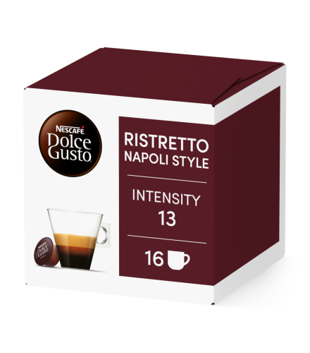 Bo&icirc;te de 16 capsules RISTRETTO NAPOLI STYLE 16 CAPSULES NESCAF&Eacute;&reg; Dolce Gusto&reg;