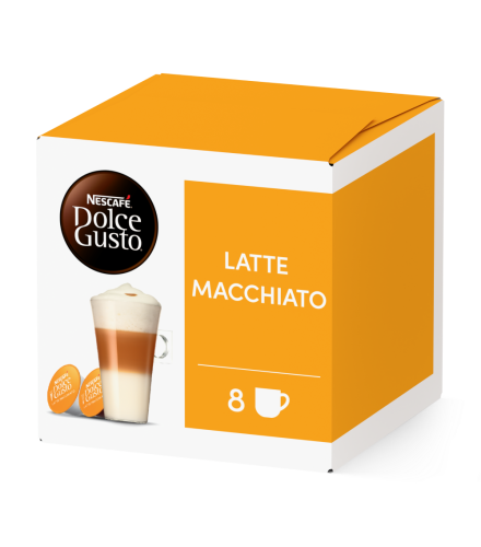 LATTE MACCHIATO 16 KAPSELN Box - Vorderseite - NESCAF&Eacute;&reg; Dolce Gusto&reg;