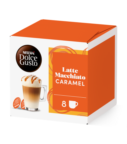 Frontansicht Caramel Latte Macchiato Kapselbox