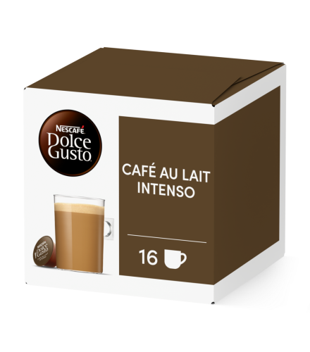 Bo&icirc;te de 16 capsules CAF&Eacute; AU LAIT INTENSO 16 CAPSULES NESCAF&Eacute;&reg; Dolce Gusto&reg;