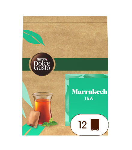 front view of the neo marrakech tea with a sachet