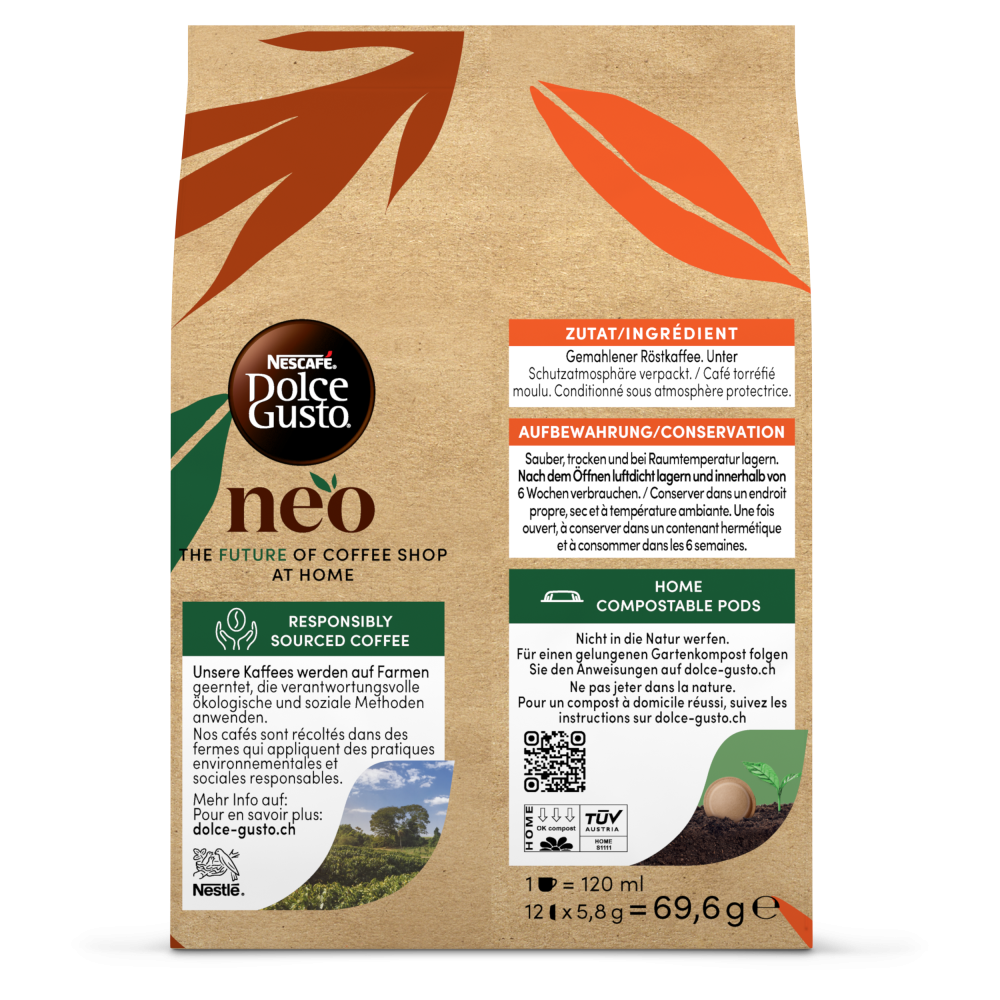 NEO Lungo kompostierbare Pods | NESCAFÉ® Dolce Gusto®