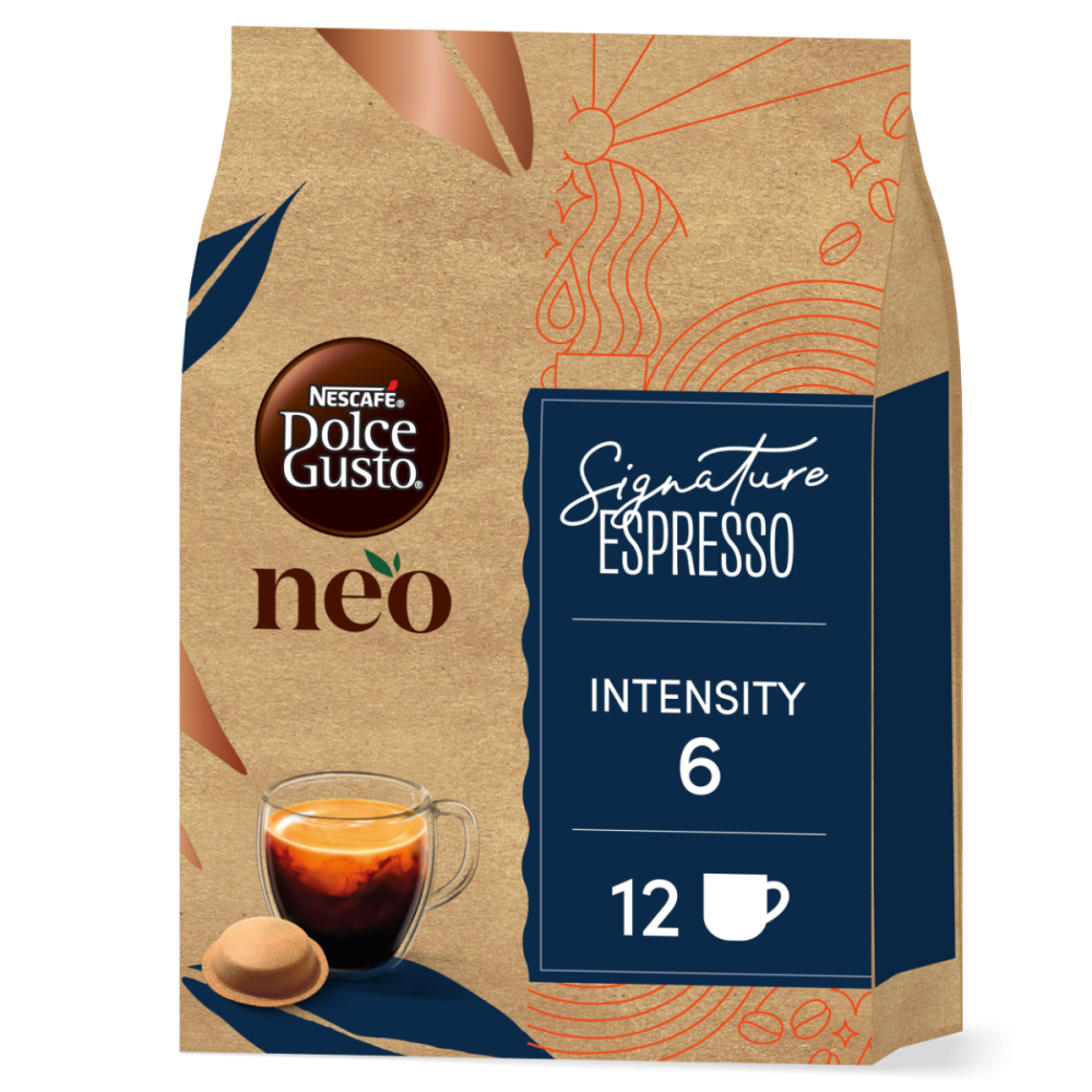 vue avant du NEO Signature Espresso avec un pod