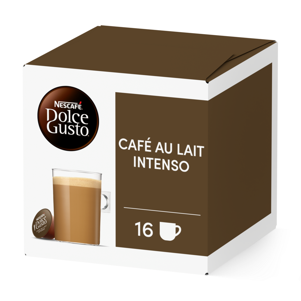 CAFÉ AU LAIT INTENSO 16 KAPSELN Box - Vorderseite - NESCAFÉ® Dolce Gusto®