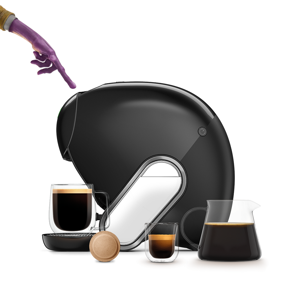 Machine NEO Caffè avec un espresso et une capsule 