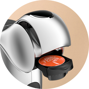 Coffee capsule in machine