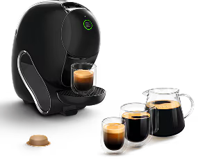 Schwarze NEO Caffè Maschine mit NEO Schwarzkaffees