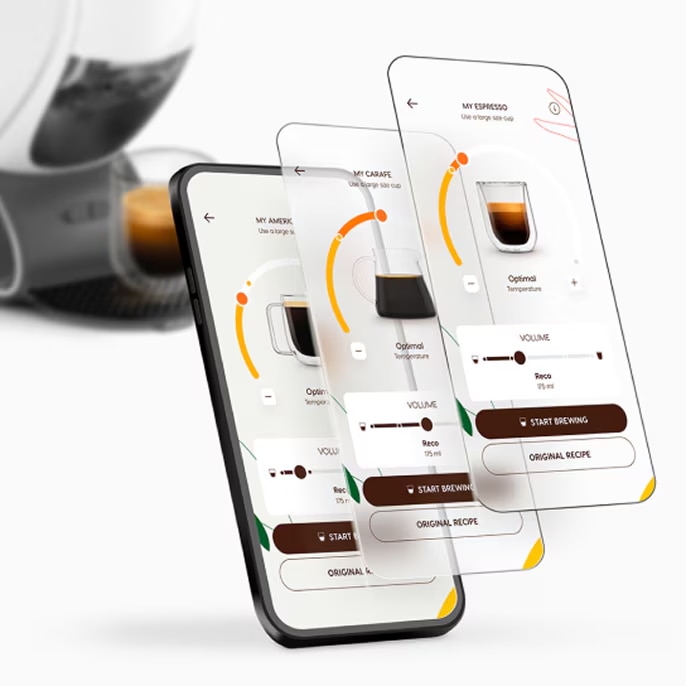 Personnalisation des boissons via l’application NESCAFÉ® Dolce Gusto®