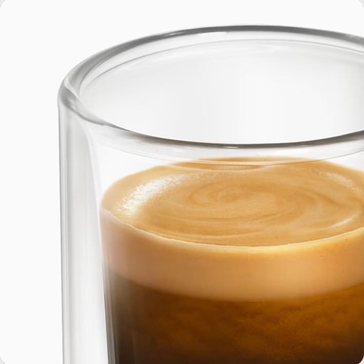Zoom sur la crema d’un espresso NEO.